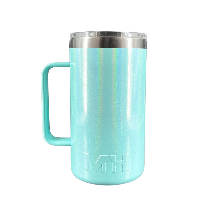 Taza Térmica Premium 20oz Aqua Glitter - Master Holder - 20 TM Aqua Glitt